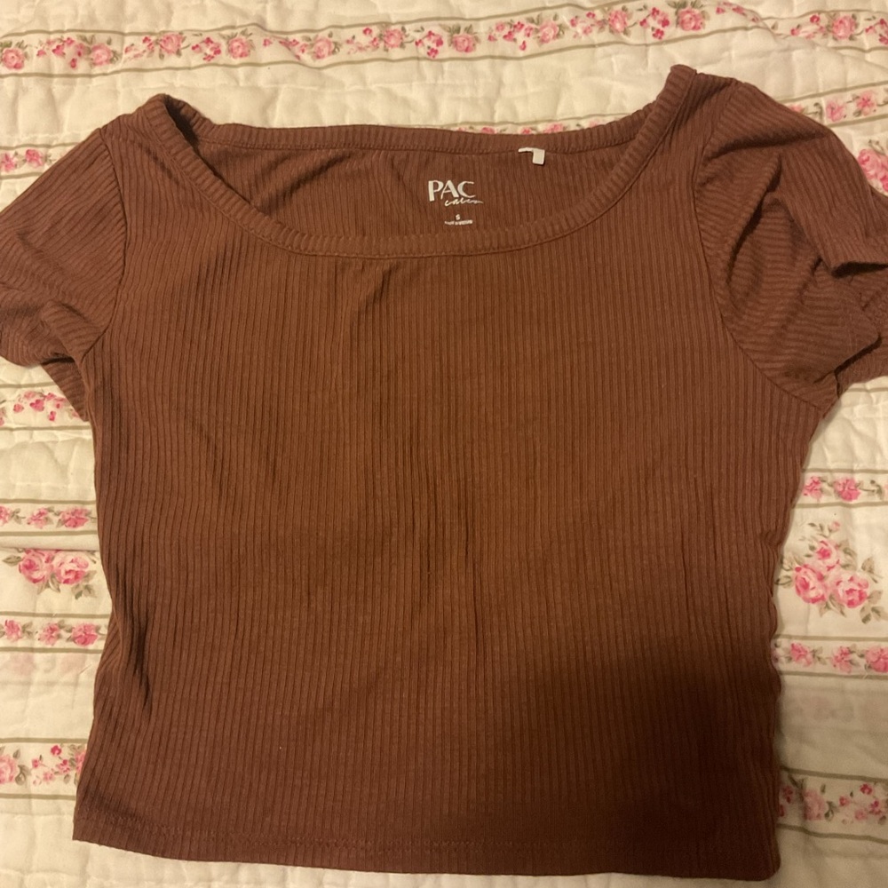 Brown crop top